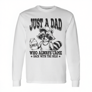 Camiseta de manga larga con estampado de Just A Dad Who Always Came Back With The Milk - Product Image 2
