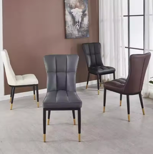Silla de Escritorio Moderna Minimalista de Cuero PU con Respaldo Alto, Cojín Suave y Grueso, Cómoda y Duradera para Oficina en Casa o <span class=keywords><strong>Apartamento</strong></span> - Product Image 4