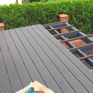 Papan dek berongga tahan UV, lantai lantai lantai beralur bahan plastik komposit kayu untuk teras kebun - Product Image 3