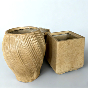 Macetas de Arcilla de Óxido de Magnesio MGO, Color Blanco Camel, Ecológicas para Hogar, Jardín, Balcón, <span class=keywords><strong>Piscina</strong></span>, Tamaño Grande, Personalizadas - Product Image 4