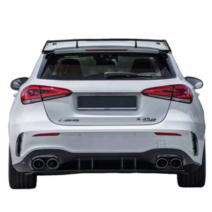 Difusor de Parachoques Delantero de Carrocería Ancha para Mercedes Clase A W177 2013-2024, Nuevo y Mejorado, Estilo A45S <span class=keywords><strong>AMG</strong></span>, de Plástico+ABS Negro, Instalación con Tornillos - Product Image 5