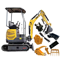Livraison gratuite Mini pelle avec certification CE/EPA Garden Micro Digger de 1 2 3 tonnes Core Motor & Pump Components