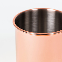 Mug à bière en métal de style moderne en acier inoxydable 304 gravé à pointes martelées, en cuivre uni, Moscow Mule, avec poignée