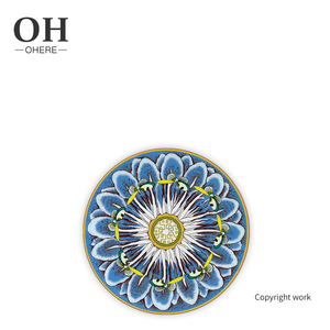 Luxury <strong>Enamel</strong> Wedding Charger <strong>Plate</strong> 4pcs <strong>Plate</strong> Set Decorative Dinnerware Customization Tableware for Event&amp;Catering - Product Image 4