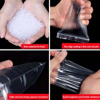 Sacs refermables transparents en PE avec fermeture éclair, pochettes d'emballage polyvalentes en plastique transparent pour usage commercial, petits sacs à fermeture éclair pour entreprises