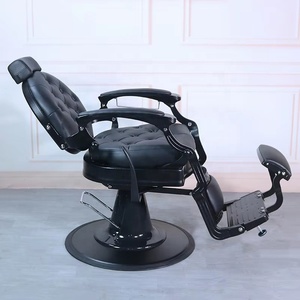 Men's Retro Oil-<b>Head</b> Chair Height-Adjustable Synthetic Leather Shaving Face Hair <b>Styling</b> Chair for Barber Shops and Hair Salons - Product Image 3