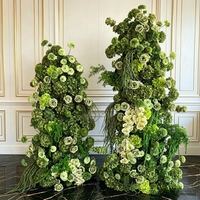 Arche de fleurs artificielles réalistes et écologiques de la série Monet Wild Lotus, faites à la main, pour la décoration de jardin et la forêt.