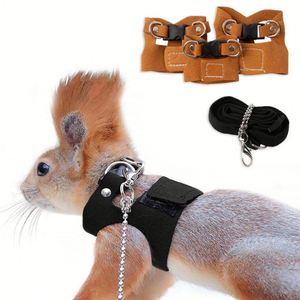 Accessoires pour petits animaux : Harnais de poitrine et laisse d'entraînement en forme de I pour écureuil démoniaque/hamster - Product Image 2
