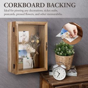 Wall-<b>mounted</b> wooden shade box, solid wood acrylic display box, plant specimen, dried flower, photo <b>frame</b>, collectible storage - Product Image 5