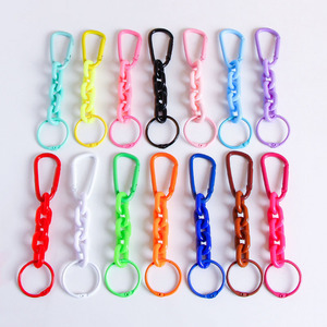 Porte-clés créatif en acrylique coloré avec boucle d'alpinisme, pendentif personnalisé pour sac, accessoire de suspension pour voiture - Product Image 1