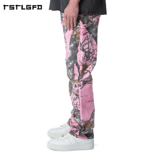 Tùy Chỉnh Người Đàn Ông Của 100% Hữu Cơ Cotton Midweight Mùa Thu Mùa Săn Bắn Quần Xếp Chồng Lên Nhau Ngụy Trang Hàng Hóa Bất Cây Đàn Hồi Eo - Product Image 3