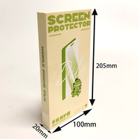 Étui de téléphone portable, film trempé, emballage en boîte plate, boîte personnalisée en carton blanc, boîte à double face avec fente en V