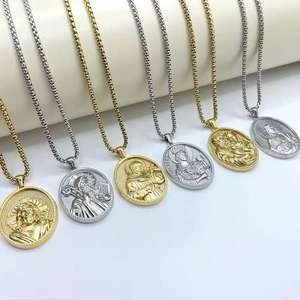 アーティヴェル カメオ イエス ステンレススチール カトリック ペンダント ヴィンテージ クリスチャン クラシック ゴールデン パンク ジュエリー ネックレス ファッション チャーム - Product Image 4