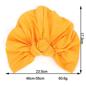 New Arrival Cotton Head Islamic Solid Color Headwear Women Turban Chemo Hat Knot Bonnets