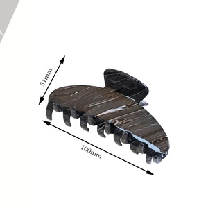 BSCI fabbrica di alta qualità accessori per capelli ragazza acetato fermaglio per capelli 10cm gelatina Jumbo cellulosa pinza artiglio a strisce - Product Image 6