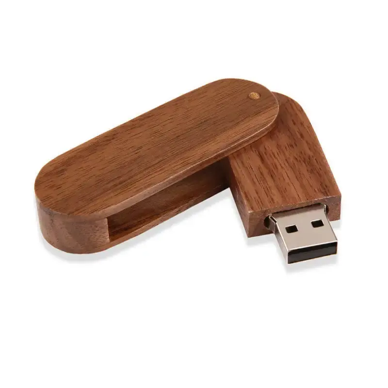 Grabado gratuito logotipo personalizado OEM Logo promoción regalo 8GB 16GB 32GB 64GB 128GB Bambú de madera USB flash drive con caja Thumb Drive