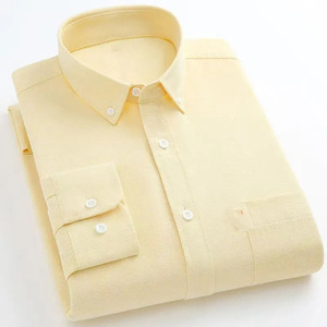 <span class=keywords><strong>Chemise</strong></span> de bureau décontractée et formelle à manches longues et col en V pour <span class=keywords><strong>homme</strong></span>, en coton tissé respirant, infroissable, collection automne, OEM/ODM QingLai - Product Image 2