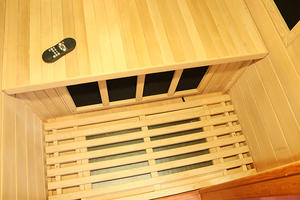 Saunas <span class=keywords><strong>Hammam</strong></span> d'intérieur pour <span class=keywords><strong>2</strong></span>-3 <span class=keywords><strong>personnes</strong></span> Sauna infrarouge lointain à faible CEM avec 6 radiateurs en carbone Éclairage de chromothérapie Ioniseur d'oxygène - Product Image 4