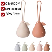 Vente en gros : Étui porte-sucette en silicone moulé par injection de qualité alimentaire, sans BPA, boîte de rangement, logo personnalisé, porte-clés multi-usage pour voiture