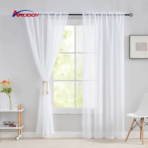 ARODDY Tenda in Voile di Poliestere Traspirante, Colore Unico, Lunghezza e Larghezza Personalizzabili, 254*213cm, per Casa Vacanze - Product Image 1