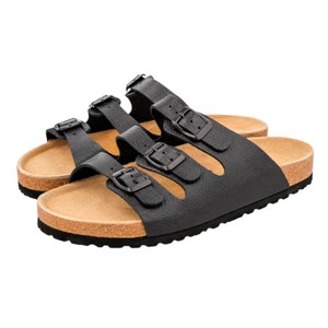 Sandalias Planas de Cuero Personalizadas OEM para Mujer, para Jardín y Picnic, Pantuflas con Punta Abierta y Suela de EVA, Pedido al por Mayor para Reuniones en el Patio Trasero - Product Image 1