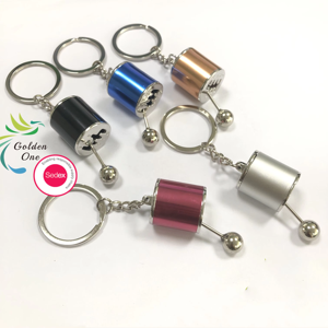 Promoción personalizada caja de cambios palanca de cambios fuerte 3D llaveros Personalizados <span class=keywords><strong>Mini</strong></span> Auto Turbo piezas de coche grabado Metal 3D llavero - Product Image 1