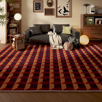Im Angebot: Moderner Nordischer Minimalistischer Muster-Teppich, Weicher Rutschfester 100% Nylon Innenbereich-Bodenteppich, Moderner Einfacher Stil Wohnungsdekoration Teppich