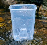 Nouveaux pots carrés transparents pour orchidées Dendrobium avec trous de drainage, bassin de contrôle des racines, en plastique écologique, pour la croissance, jardin intérieur et extérieur