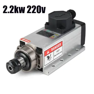 GDZ80X73-2.2 Hoge Snelheid Spindelmotor Voor Cnc 2.2kw Er20 24000Rpm Luchtgekoelde Vierkante Flens Cnc Router Spindel Motor