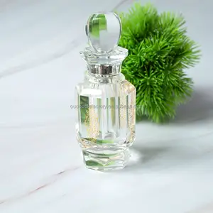Hot Sale Fancy Attar Crystal Bottle With Luxury Crystal Cap For Oud Oil And Perfume