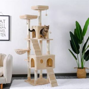 Gudang Kanada Menara Kucing Pohon Kucing Besar Modern dengan Sisal Scratching Post Dual Condos - Product Image 2