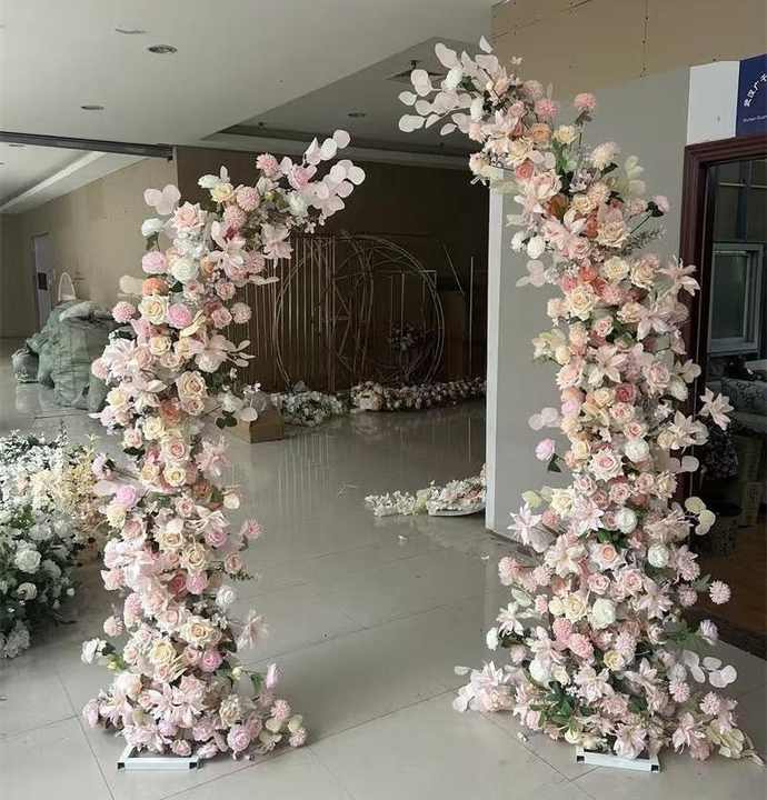 Wedding Artificial Silk Flower Arch Arrangement for Christmas or
