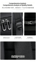 Sac à dos unisexe professionnel extensible en tissu Oxford imperméable avec coussin d'air, grande capacité, antivol, chargement USB pour le voyage