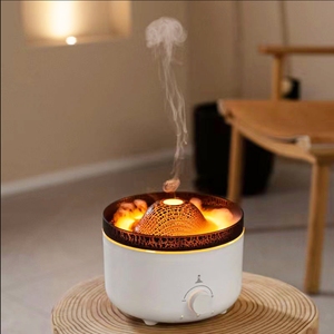 Difusor de Aromaterapia Ultrasónico con Llama 3D Volcánica Inteligente de 560 ml, Humidificador Eléctrico, Humidistato, Compatible con Hogar y Automóvil, 1 Año - Product Image 1