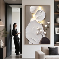 Murale suspendue de style luxe léger, design abstrait imprimé jet d'encre, haut de gamme, pour salon, salle à manger, hall d'entrée, fond de canapé