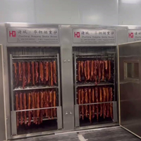 Nouvelle machine à fumer et à sécher la viande et le poisson HUAGANG YX-500 SUS304, capacité de 500 kg/lot, usage commercial, automatique, 220V/380V