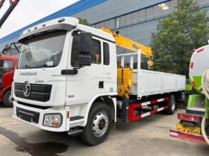 Camion de fret Shacman L3000 4x2 avec grue à flèche rigide, véhicule de transport de matériaux hydraulique auto-chargeur, à vendre - Product Image 5