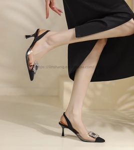 Sandales à talons hauts transparentes à strass pour femmes, nouvelle mode estivale - Product Image 4