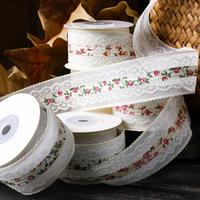 Ruban de dentelle multifonctionnel DIY à motif floral en mousseline, à bord dentelé et ondulé, pour vêtements