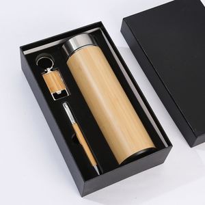 Ensemble cadeau écologique en bambou : carnet, stylo et gobelet - Cadeaux parfaits pour les entreprises et les enseignants - Product Image 2