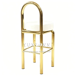 Muebles de Bar de Diseño Único, <span class=keywords><strong>Taburetes</strong></span> de Bar <span class=keywords><strong>y</strong></span> Mesa Alta de Acero Inoxidable Dorado - Product Image 3