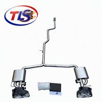 Sistem Knalpot Mid-Tail TLS Performance 2019 Mercedes-Benz C200/C250/C300 W205, Stainless Steel, Peredam Suara (Muffler) dengan Katup, Poles Cermin