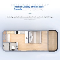 Capsule de camping au design luxueux et moderne, maisons préfabriquées, maison capsule, capsule spatiale avec système intelligent