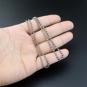 <b>Titanium</b> Ball <b>Chain</b> Pendant Charm Unisex Classic Style Jewelry Accessory For DIY Fashion Necklaces 2021 - Product Image 1