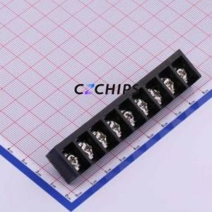 HB9500-9.5-9P Barrier Terminal Block Through hole Component (THT),P=9.5mm Connector Three Sides 9.5mm 1x9P Straight Pin - Product Image 1