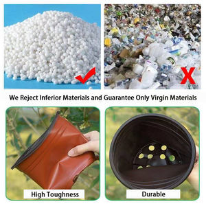 Pots de pépinière en plastique bicolore pour la maison et le jardin Contenant de plantes à fleurs et de graines de toutes tailles - Product Image 5