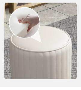 Taburete de maquillaje plegable de cuero de lujo sencillo, mesa baja de café transfronteriza, cojín para sentarse, tocador, hospital, moderno, internet - Product Image 5