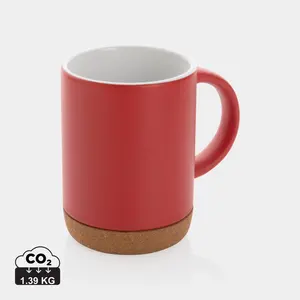 Tazza in ceramica con base in sughero, merchandising personalizzato - Product Image 1