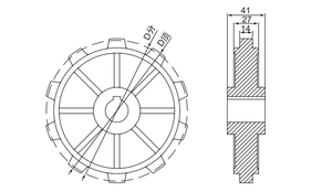 OPBコンベヤ部品 プラスチックコンベヤ支持用ナイロンチェーンスプロケット 10歯 - Product Image 5