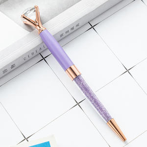 قلم كروي ماسي ترومي كبير مع شعار محفور متعدد الألوان كريستال ماسي لهدايا الزفاف - Product Image 5